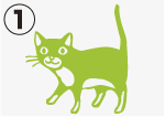 窓装飾ステッカー　猫